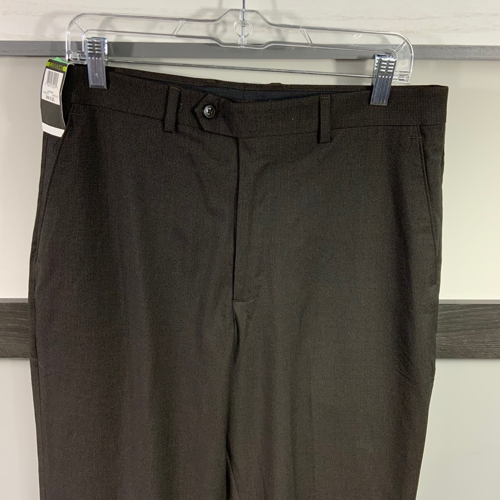 CLAIBORNE plain front chocolate pants no iron - Picture 7 of 11